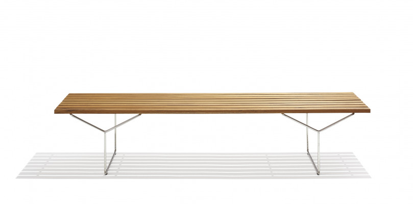 Bertoia Slatted Wooden Bench