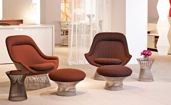 Platner Easy Chair and Ottoman