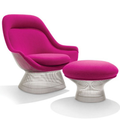 Platner Easy Chair and Ottoman