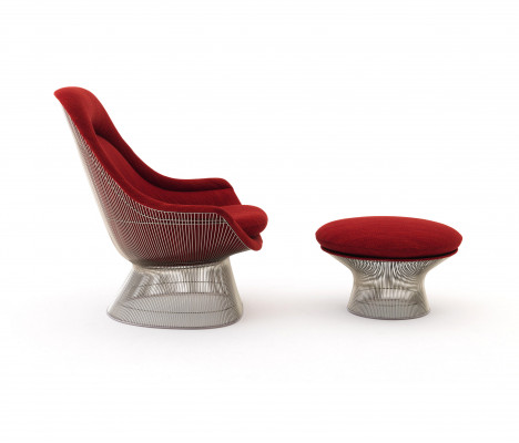 Platner Easy Chair and Ottoman