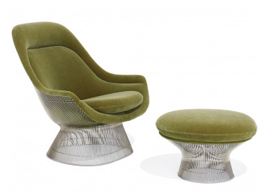 Platner Easy Chair and Ottoman